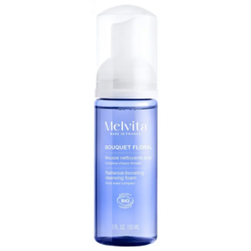 Melvita Bouquet Floral mousse nettoyante éclat 150 ml — nettoyant visage bio peaux sensibles