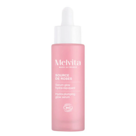 Melvita Source de Roses sérum glow hydra-repulpant 30 ml — soin visage hydratant bio