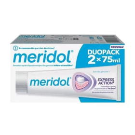 Meridol Express Action Dentifrice Double Action 2 x 75 ml – Gencives sensibles et irritées