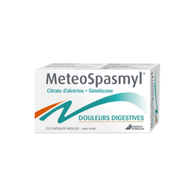 Meteospasmyl Douleurs Digestives 20 capsules – Médicament antispasmodique et antiflatulent