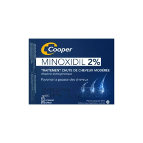 Minoxidil 2 % Cooper – Médicament contre la chute de cheveux modérée