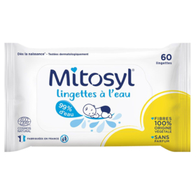 MITOSYL Lingettes à l'Eau - 60 Unités