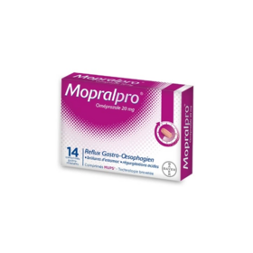 Mopralpro Reflux Gastro-Œsophagien 20 mg 14 comprimés – Médicament pour brûlures et remontées acides