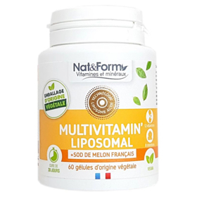 Multivitamines Liposomal + SOD de Melon Français - 60 Gélules d'Origine Végétale