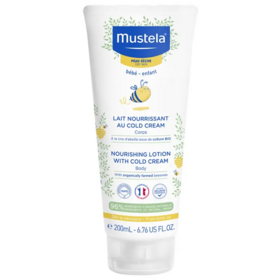 Mustela Lait nourrissant au cold cream 200 ml – soin corps bébé peaux sèches