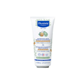 Mustela Shampooing crème démêlant et nourrissant 200 ml – soin cheveux bouclés enfant