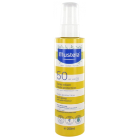 MUSTELA Spray Solaire Haute Protection SPF50 Bébé-Enfant-Famille - 200 ml