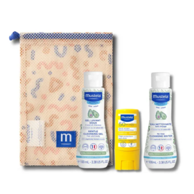 Mustela Trousse Week-End bébé soins lavants et stick solaire SPF50