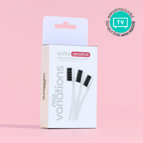 My Variations Pack 3 têtes de brosse gencives Sensitive blanches – Douceur & protection
