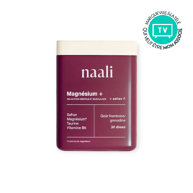 Naali Magnésium+ poudre 206 g – magnésium, taurine, safran et vitamine B6