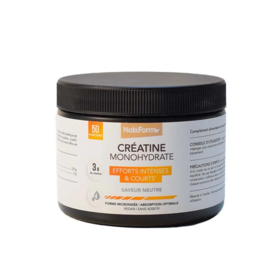Nat&Form Sport Créatine Monohydrate – Poudre 170 g pour efforts courts et intenses