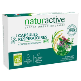 Naturactive Capsules respiratoires BIO aux huiles essentielles 30 capsules – Confort respiratoire