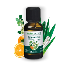 Naturactive Complex' citronnelle bio 30 ml – huile essentielle diffusion ambiance relaxante