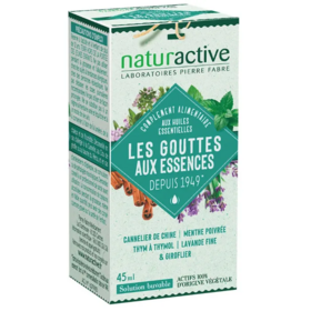 Naturactive Gouttes aux Essences 45ml – solution buvable huiles essentielles pour confort respiratoire