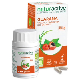 Naturactive Guarana bio 60 gélules – complément vitalité énergie et combustion des graisses