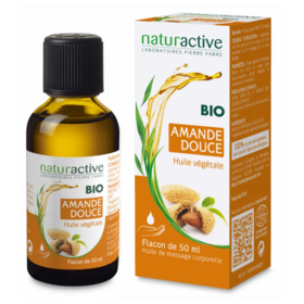 Naturactive Huile végétale amande douce bio 50 ml – huile nourrissante peau et cheveux