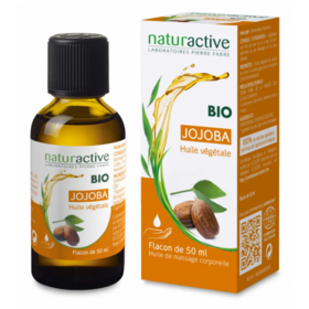 Naturactive Huile végétale bio de jojoba 50 ml – soin peau hydratant régulateur de sébum