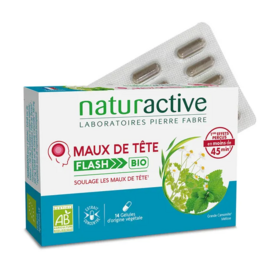 Naturactive Maux de Tête Flash bio 14 gélules – complément soulagement céphalées naturel