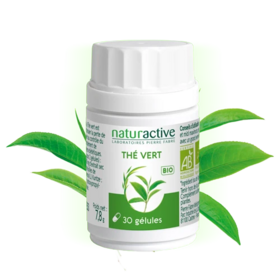 Naturactive Thé vert bio 30 gélules – complément minceur contrôle du poids