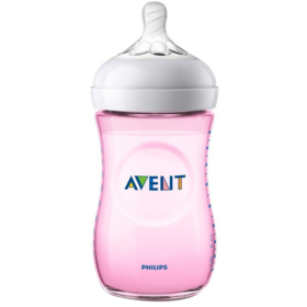 NATURAL - Biberon 2.0 Rose + Tétine 1 mois +  260 ml
