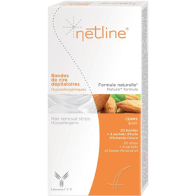 NETLINE - Bande de Cire Dépilatoire Corps - 20 bandes