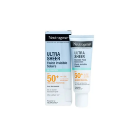Neutrogena Ultra Sheer fluide solaire invisible Oil Control SPF50 50 ml – fluide solaire matifiant peaux mixtes à grasses