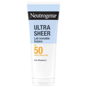 Neutrogena Ultra Sheer lait solaire invisible SPF50 200 ml – protection solaire légère visage et corps