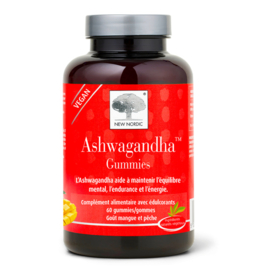 New Nordic Ashwagandha Gummies – extrait de racine 300 mg, 60 gommes