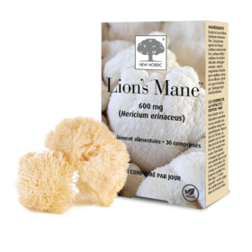 New Nordic Lion's Mane – extrait d'Hericium erinaceus 600 mg, 30 comprimés