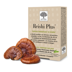 New Nordic Reishi Plus – Reishi, curcuma, vitamines et zinc, 30 comprimés
