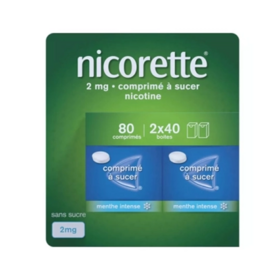 Nicorette 2mg Menthe intense 80 comprimés à sucer