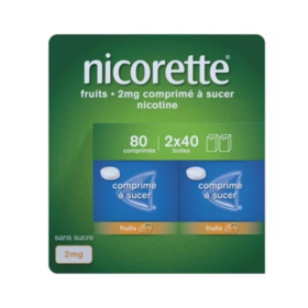 Nicorette Fruits 2 mg 80 Comprimés à Sucer