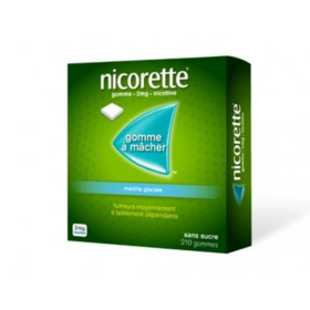 Nicorette 2mg Menthe glaciale 210 gommes