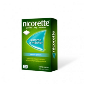 Nicorette 2mg Menthe glaciale 30 gommes