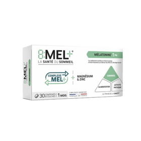 8:MEL+ Mélatonine 1mg 30 Comprimés