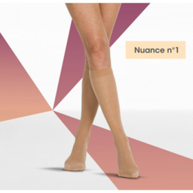 NUANCE - Chaussettes de Contention Courtes N°1 C2 - Taille 2
