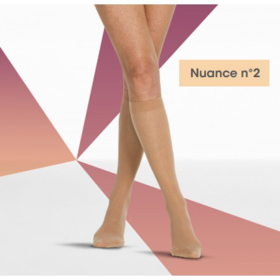 NUANCE - Chaussettes de Contention Courtes N°2 C2 - Taille 3