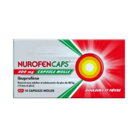 NurofenCaps 400 mg 10 capsules – Médicament contre la douleur et la fièvre