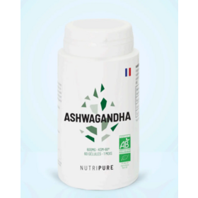 Nutripure ashwagandha KSM-66 bio 60 gélules — complément stress sommeil performance