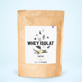 Nutripure whey vanille 750 g — isolat de protéine native 86% pour la masse musculaire