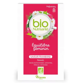 Bio Nutrisanté Infusion Equilibre Féminin Bio Saveur Framboise 20 sachets