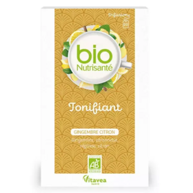 Bio Nutrisanté Infusion Tonifiant Bio Gingembre Citron 20 sachets