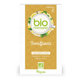 Vitavea Santé BioNutrisanté infusion bio tonifiant gingembre citron 20 sachets – Vitalité naturelle