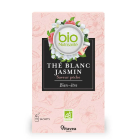 Bio Nutrisanté Thé Blanc Jasmin Saveur Pêche 20 sachets