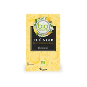 Nutrisanté thé noir élimination saveur bergamote citron BIO 20 sachets – Drainage naturel