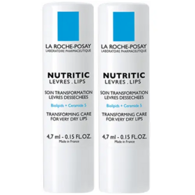 La Roche-Posay Nutritic Intense Soin Lèvres Dessechées Lot de 2 x 4,7 ml