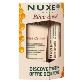 Nuxe Rêve de miel duo mains et lèvres — coffret crème mains 30 ml et stick lèvres 4 g
