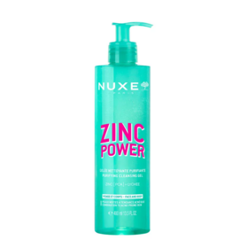Nuxe Zinc Power Gelée Nettoyante Purifiante 400 ml – Peaux mixtes à grasses et imperfections