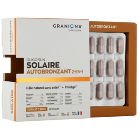 OLIGO'SUN - Solaire Autobronzant 2-en-1 - 60   Gélules