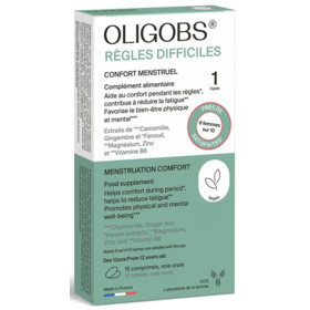 Oligobs confort menstruel règles difficiles 1 Cycle 15 comprimés